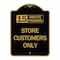 Signmission 15 Minutes Parking-Store Customers Only, Black & Gold Aluminum Sign, 18" x 24", BG-1824-24594 A-DES-BG-1824-24594 - alternate 1